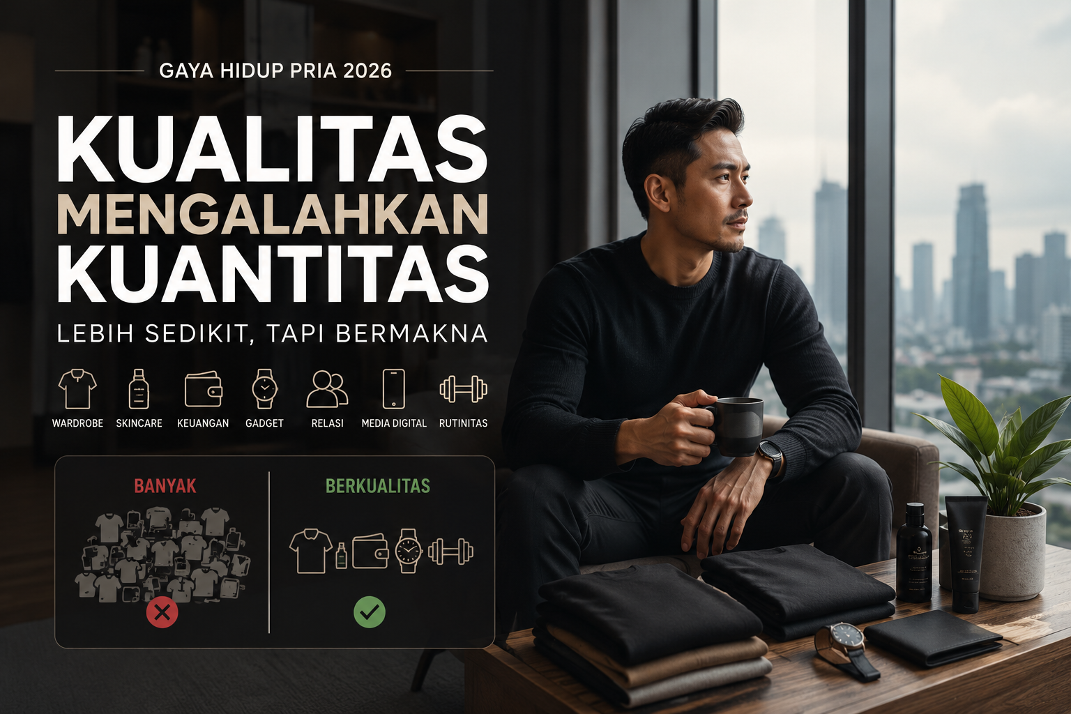 Gaya Hidup Pria 2026: Kenapa Kualitas Kini Mengalahkan Kuantitas